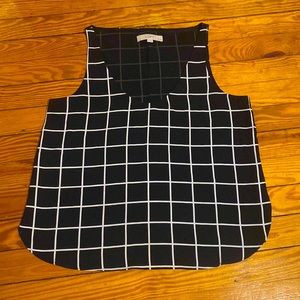 Black and white LOFT tank top.